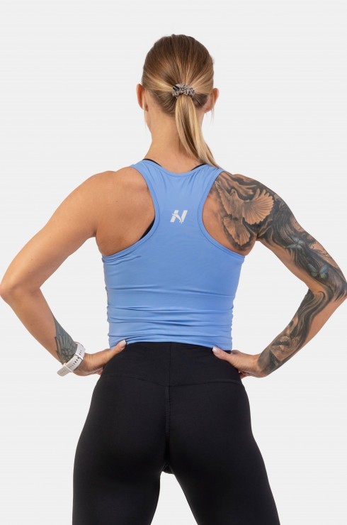 Топ NEBBIA Sporty Slim-Fit Crop Tank Top 422 Light blue