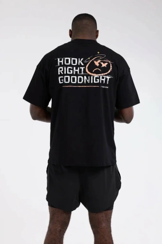 Футболка BOXRAW Hook Right Goodnight Oversized BXRW-U-HRGT-Black