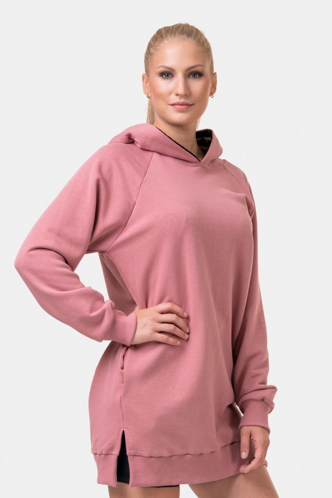 Толстовка Nebbia 580 Everyday HERO Long Sweatshirt with a hoodie Marron