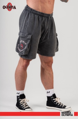 Шорты Nebbia Washed Loose Fit Cargo Shorts LEGACY 787 Black
