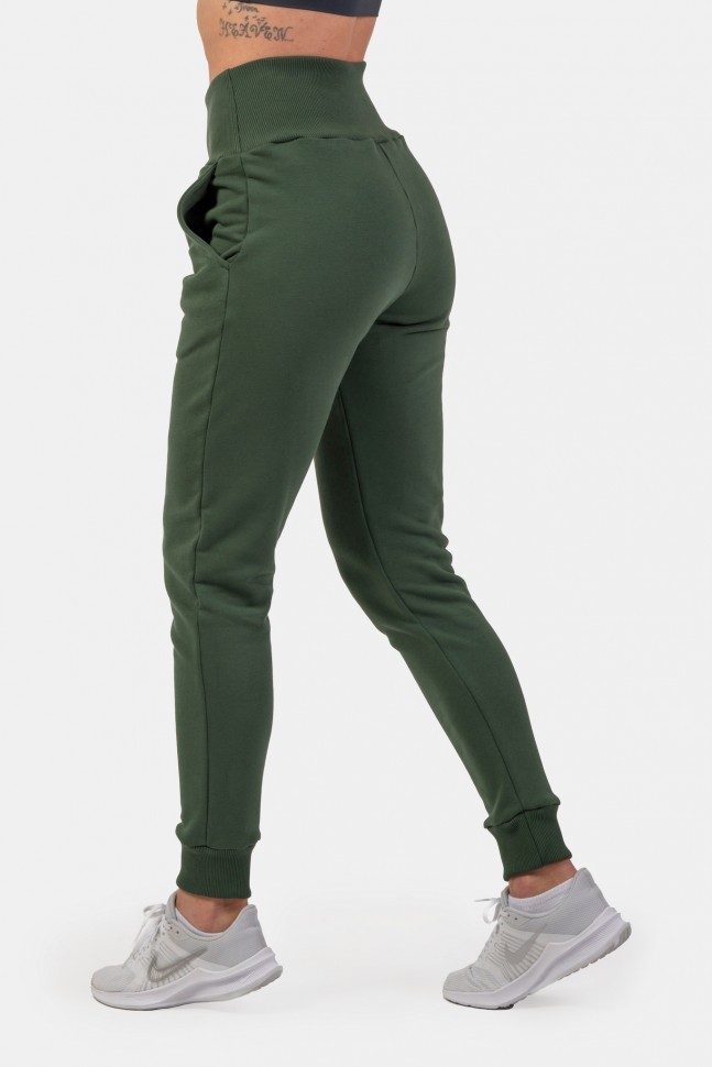 Брюки Nebbia IHigh-Waist Loose Fit Sweatpants “Feeling Good” 409 D.green
