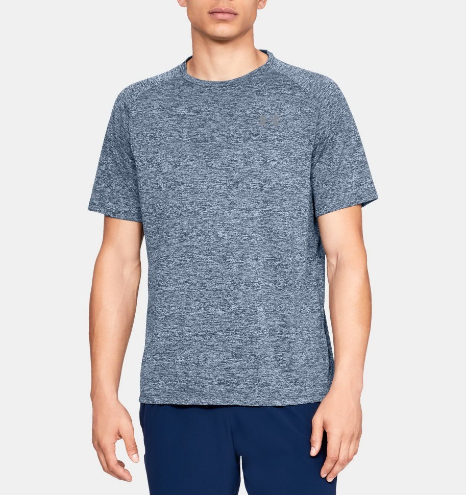 Футболка Under Armour UA Tech SS Tee Academy /  / Steel 1326413-409