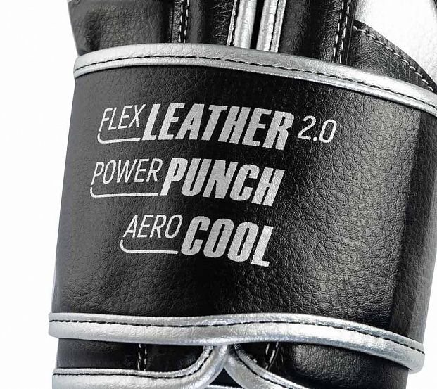 Перчатки боксерские Clinch Punch 2.0 серебристо-черные C141СЧ
