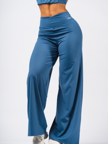 Брюки Nebbia Deni x NEBBIA High-waist Flared Pants 312 blue