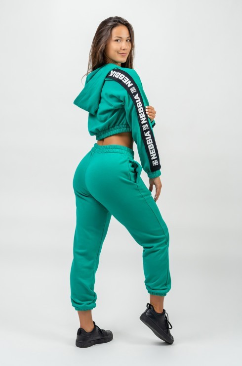 Брюки Nebbia Oversized Joggers With Pockets GYM TIME 281 Green