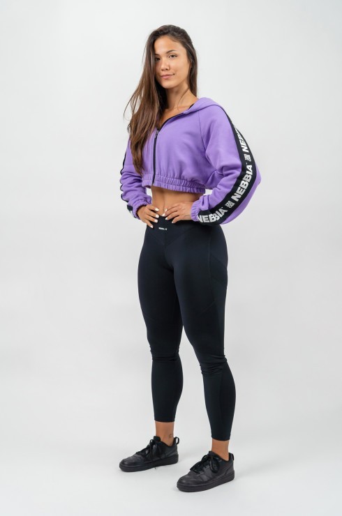Толстовка Nebbia Cropped Zip-Up Hoodie ICONIC 254 Lila