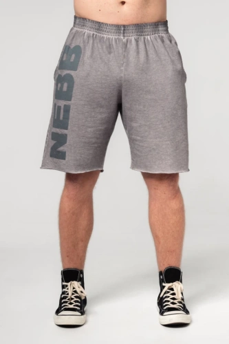 Шорты Nebbia Washed-off Gym Sweatshorts NO BS 367 Light Grey