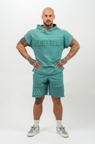 Футболка Nebbia Hooded T-shirt Gym Rag top CHAMPION 706 Green