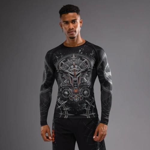 Рашгард Venum Gladiator 5.0 Men's L-S Rashguard - Black/Silver Ven05316-109
