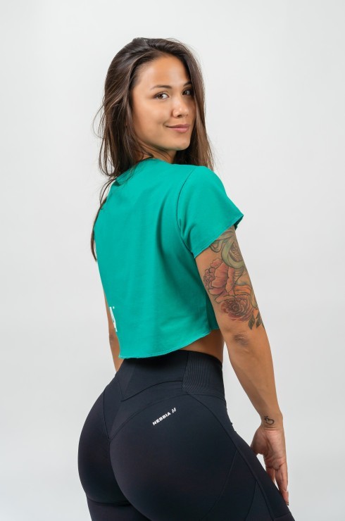 Футболка Nebbia Oversized Crop Top POWERHOUSE 279 Green