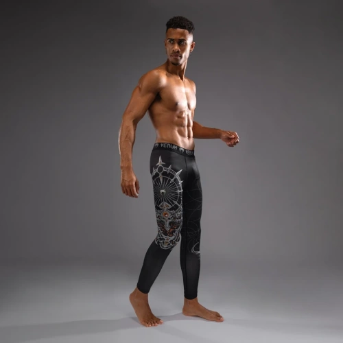 Компрессионные штаны Venum Gladiator 5.0 Men's Spats - Black/Silver Ven05317-109