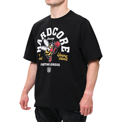 Футболка Hardcore Training Fighting League Black Oversized Fit hctshirt0493