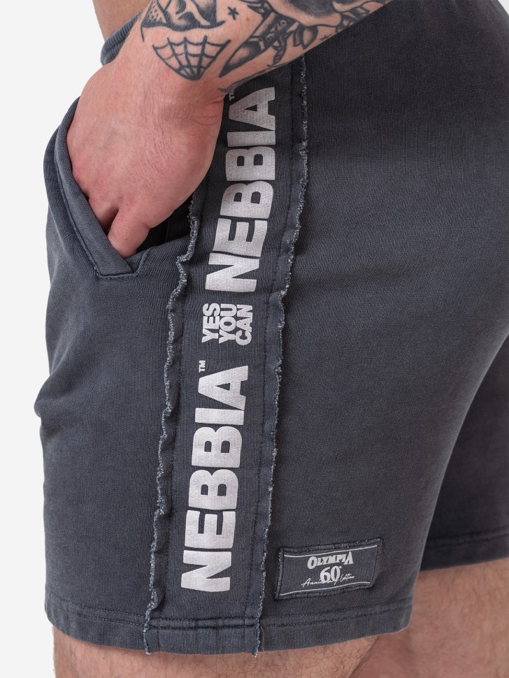 Шорты Nebbia Washed Sweat Shorts LEGEND 786 Black