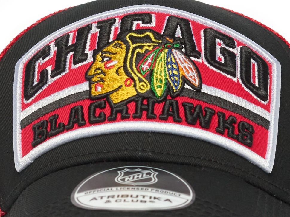 Бейсболка ATRIBUTIKA & CLUB Chicago Blackhawks, черн.-красн. 31728