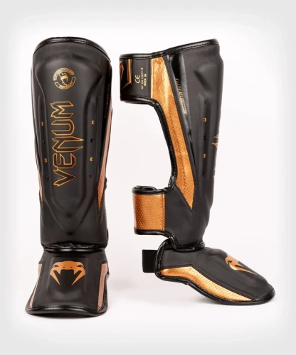 Щитки для ног Venum Elite Evo Shinguards - Black/Bronze ven04261-137