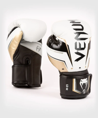Перчатки боксерские Venum Elite Evo Boxing Gloves - White/Gold ven04260-226