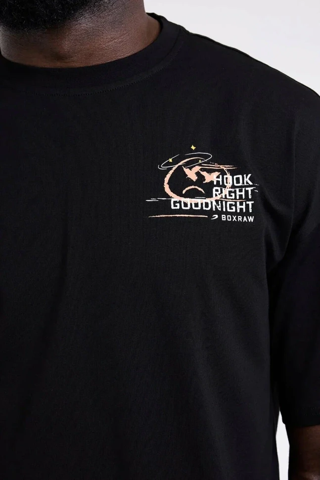Футболка BOXRAW Hook Right Goodnight Oversized BXRW-U-HRGT-Black