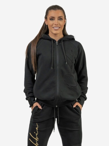 Толстовка NEBBIA 845 Classic Zip-Up Hoodie INTENSE Signature Black