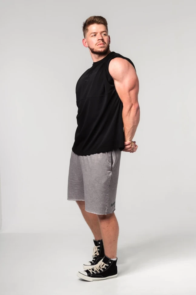 Шорты Nebbia Washed-off Gym Sweatshorts NO BS 367 Light Grey