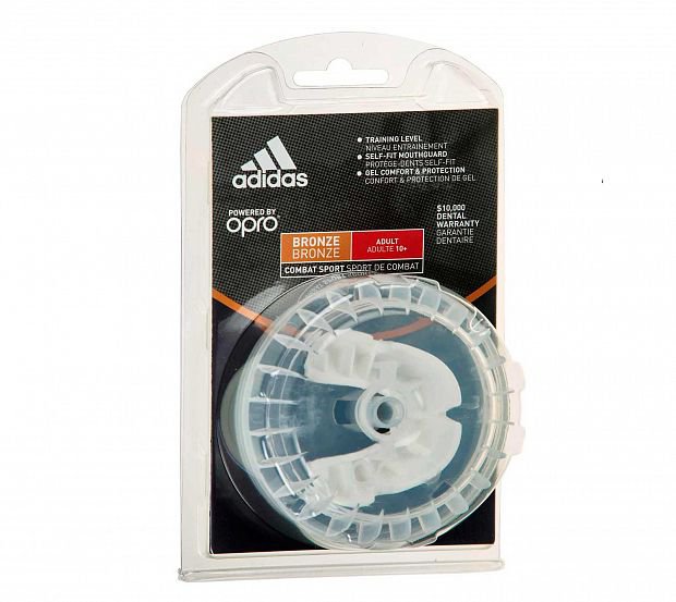 Капа одночелюстная Adidas Opro Bronze Gen4 Self-Fit Mouthguard белая (размер Junior) adiBP31