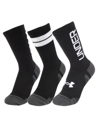 Носки Under Armour UA Perf Tech Nov 3pk Crew-BLK 1379515-002