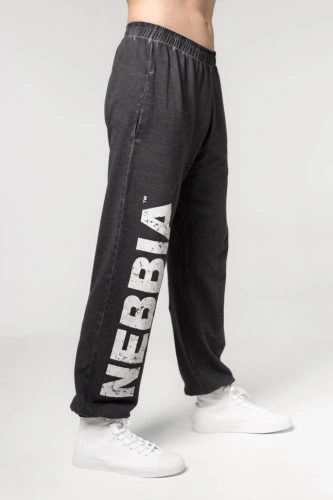 Брюки Nebbia Washed-off Gym Sweatpants Baggy Style GYM BRO 373 black