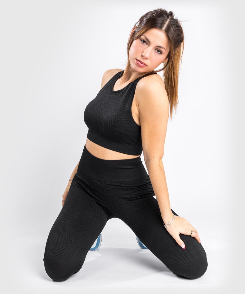 Леггинсы Venum бесшовные Sparring Seamless Leggings Black ven04459-001