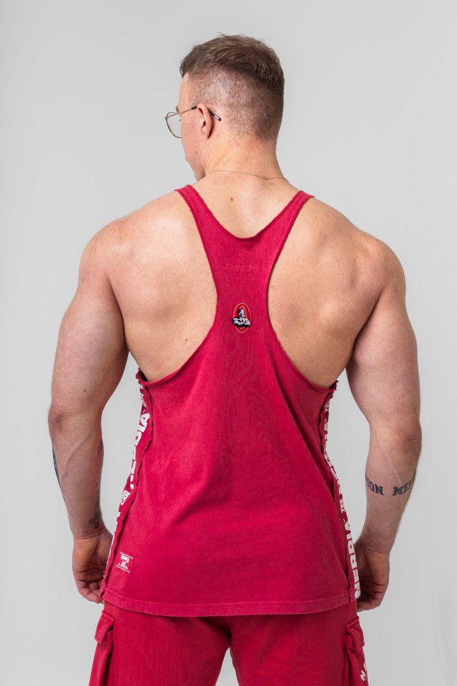 Майка Nebbia Washed Muscle Back Stringer GOLDEN AGE 791 Red