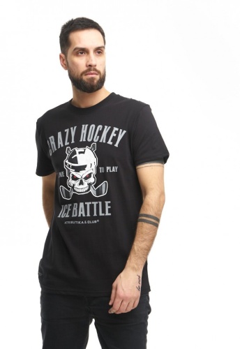 Футболка ATRIBUTIKA & CLUB Crazy Hockey, черн. 138230