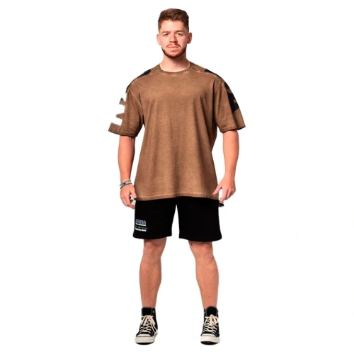 Футболка Nebbia Washed-off Oversized T-shirt LIFTING CLUB 368 Brown