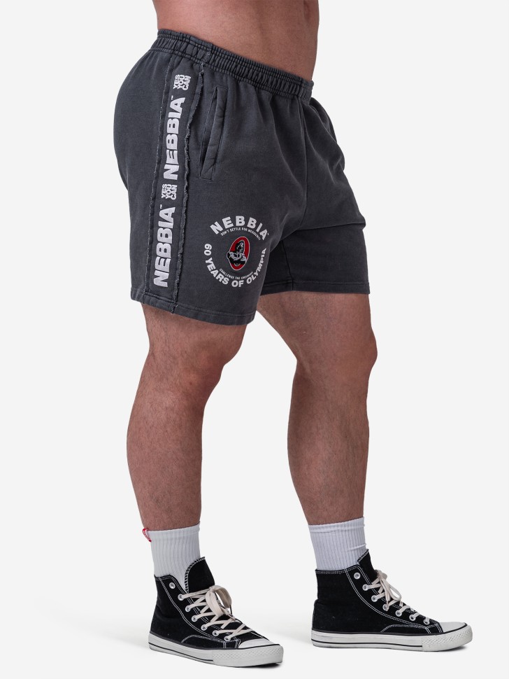 Шорты Nebbia Washed Sweat Shorts LEGEND 786 Black