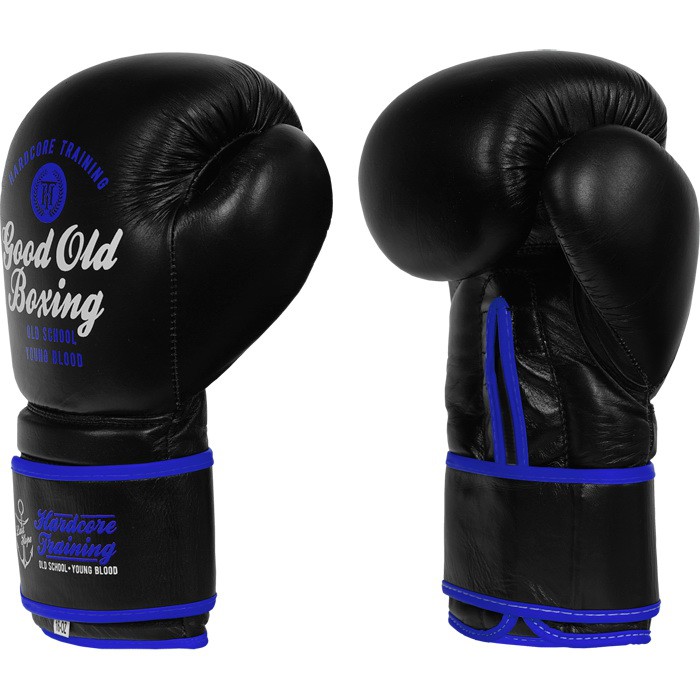 Боксерские перчатки Hardcore Training GOB Black/Blue hctboxglove034