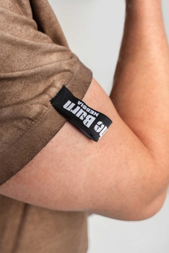 Футболка Nebbia Washed-off Cotton T-shirt MAX OUT 357 Brown