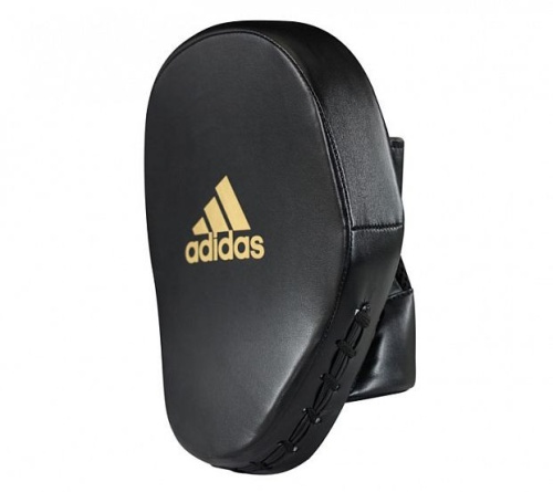 Лапы Adidas Curved Speed Mesh Coach Mitts черно-золотые adiSBAC014