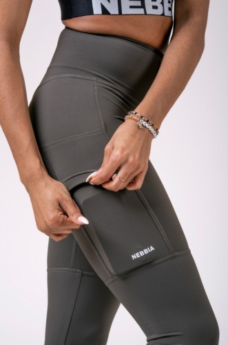 Лосины NEBBIA High waist Fit&Smart leggings 505 safari