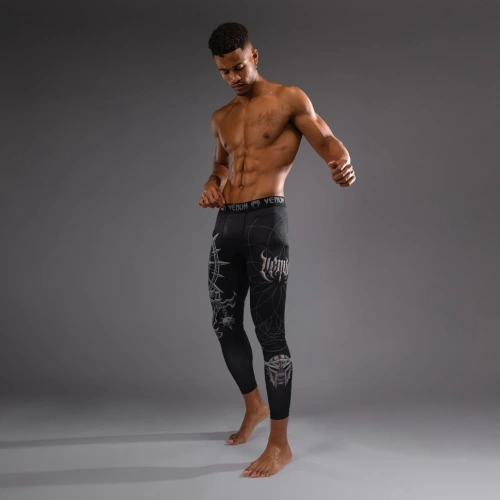 Компрессионные штаны Venum Gladiator 5.0 Men's Spats - Black/Silver Ven05317-109