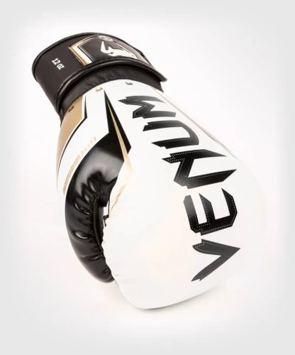 Перчатки боксерские Venum Elite Evo Boxing Gloves - White/Gold ven04260-226