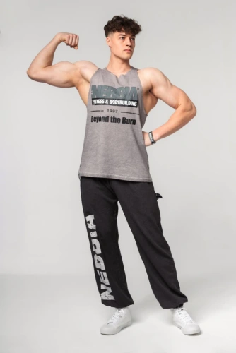 Майка Nebbia Washed-off Oversized Stringer MAX OUT 359 light grey
