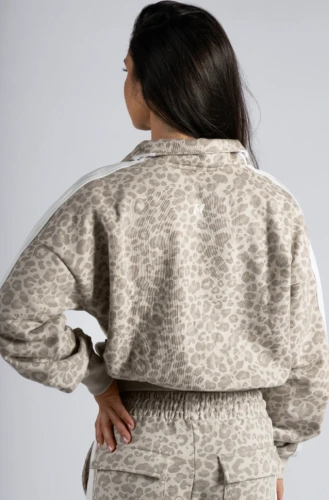 Свитшот Nebbia Half-zip Leopard Sweatshirt PRIMAL 866 Cream
