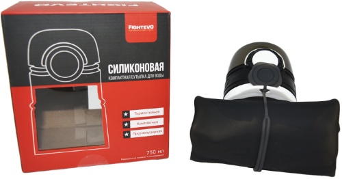 Бутылка FightEvo силиконовая 750 мл 4553_bk