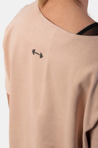 Футболка Nebbia укороченная 417 Loose Fit “The Minimalist” Crop Top Salmon