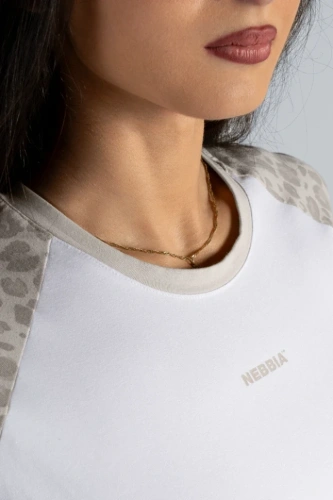 Топ Nebbia Leopard Crop Top '97 PRIMAL 861 Cream