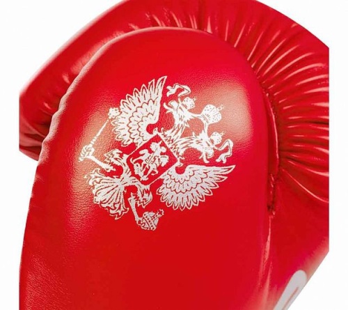 Перчатки боксерские Clinch Olimp C111красные с флагом