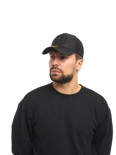 Бейсболка ATRIBUTIKA & CLUB №13, черн.-сер. 207236