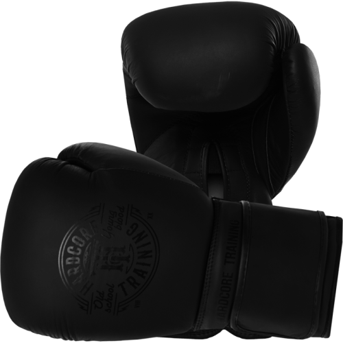 Боксерские перчатки Hardcore Training Premium Matte Black/Black hctboxglove077