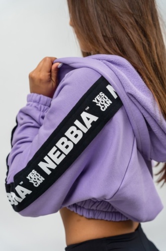 Толстовка Nebbia Cropped Zip-Up Hoodie ICONIC 254 Lila