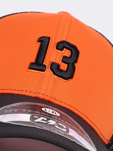 Бейсболка ATRIBUTIKA & CLUB №13, оранж.-черн. 21171