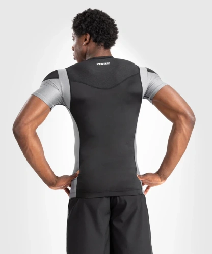 Футболка Venum Tempest Men's Short Sleeve Rashguard - Black/Grey VEN05203-109