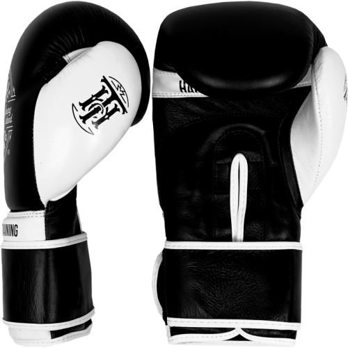 Боксерские перчатки Hardcore Training Premium Black/White hctboxglove05